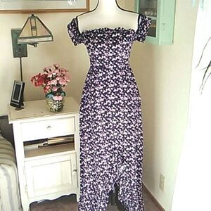 NWT Nasty Gal Dark Floral Dress